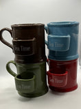 12.8 oz. TEA TIME MUG WITH TEA BAG POCKET - Red