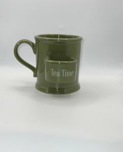 12.8 oz. TEA TIME MUG WITH TEA BAG POCKET - Green