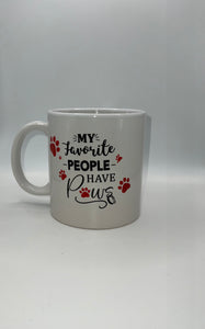 15 oz. MY FAVORITE PEOPLE HAVE PAWS COFFEE MUG