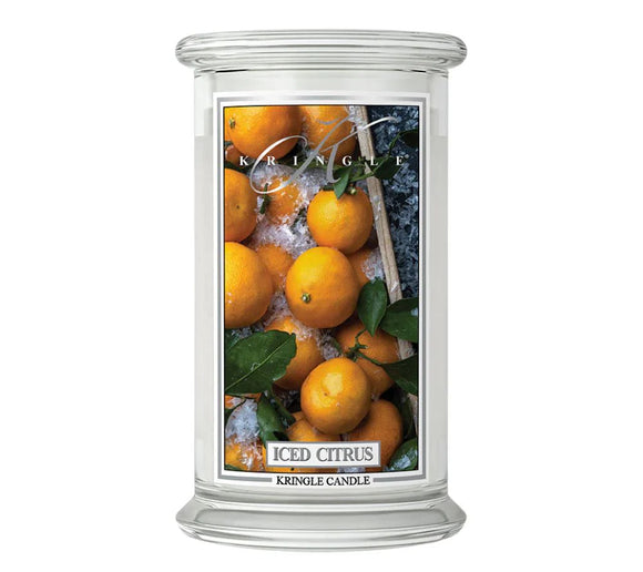 ICED CITRUS Large Jar Candle by Kringle Candle Company
