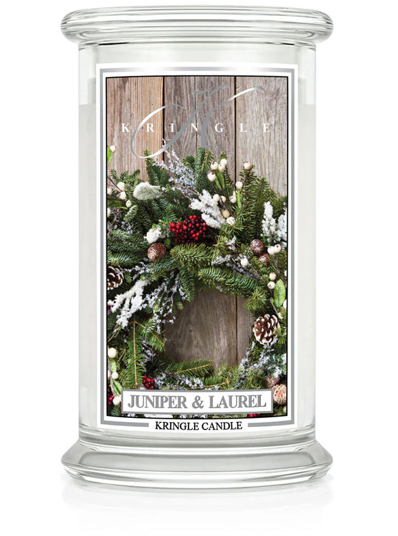 JUNIPER & LAUREL Large Jar Candle by Kringle Candle Company