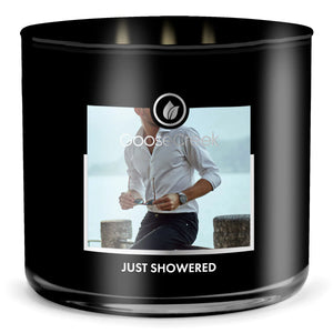 JUST SHOWERED Large 3-Wick Candle by Goose Creek Candle Company