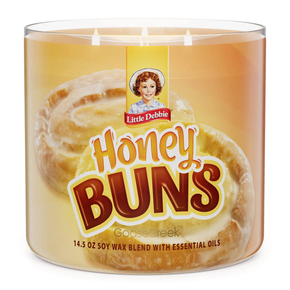 LITTLE DEBBIE HONEY BUNS Large 3-Wick Jar Candle by Goose Creek Candle Company
