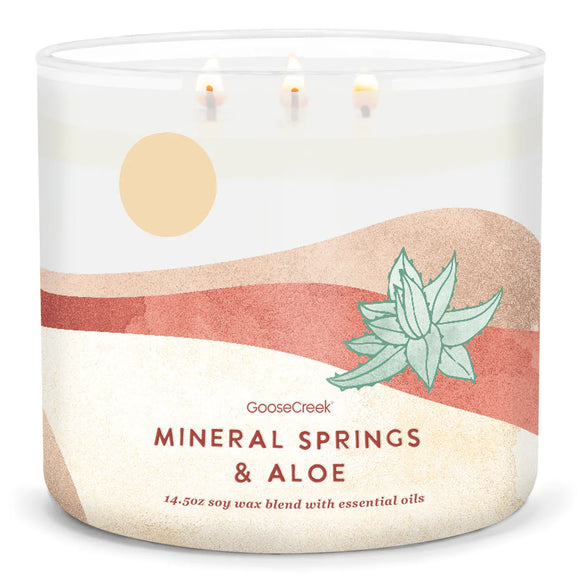 MINERAL SPRINGS & ALOE Large 3-Wick Candle by Goose Creek Candle Company