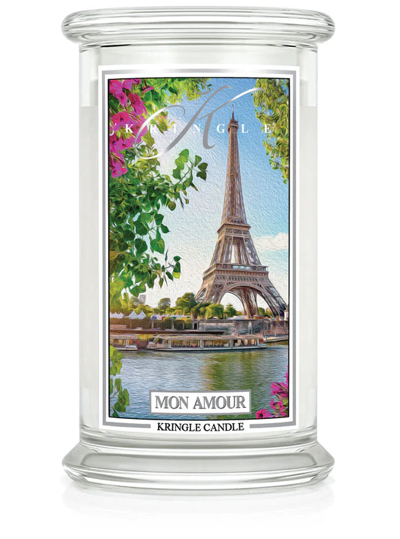 MON AMOUR 22 oz Large Jar Soy Candle by Kringle Candle Company