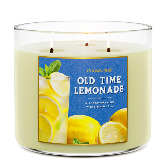 OLD TIME LEMONADE Large Jar 3-Wick Candle - Goose Creek Candle