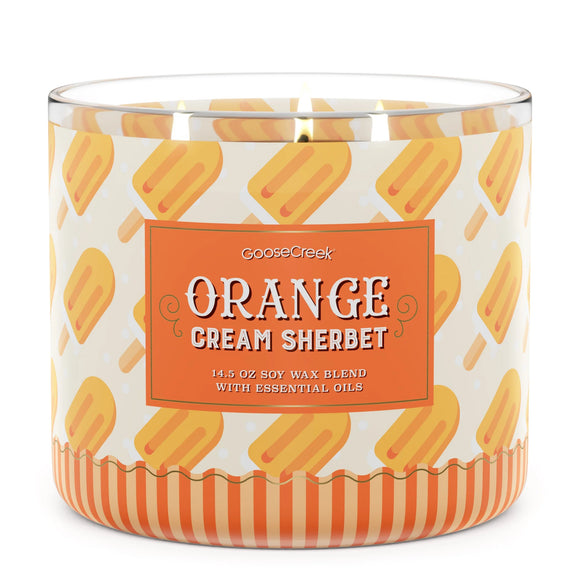 ORANGE CREAM SHERBET Large 3-Wick Jar Candle - Goose Creek Candle Company