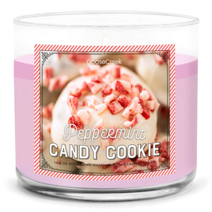 PEPPERMINT CANDY COOKIE Large 3-Wick Jar Candle by Goose Creek Candle Company