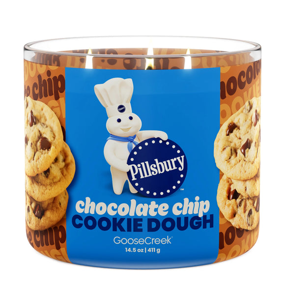 CHOCOLATE CHIP COOKIE DOUGH Large Jar Candle - Goose Creek(Pillsbury Collection)