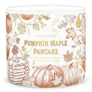 PUMPKIN MAPLE PANCAKE Large 3-Wick Jar Candle by Goose Creek Candle Company