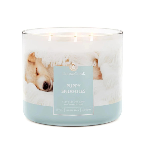 PUPPY SNUGGLES Large Jar 3-Wick Candle - Goose Creek Candle