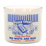 RED WHITE AND BLUE Large Jar Candle - Goose Creek Candle
