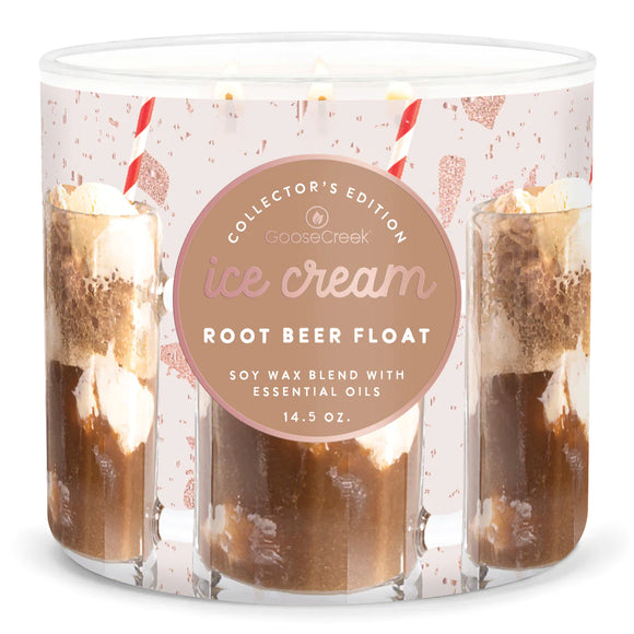 ROOT BEER FLOAT ICE CREAM Large 3-Wick Candle by Goose Creek Candle Company