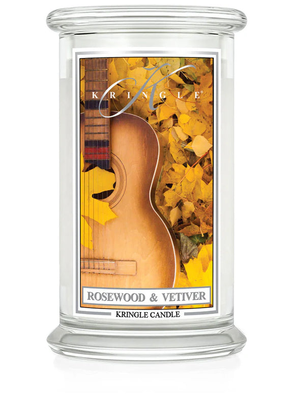 ROSEWOOD & VETIVER Large Jar Candle by Kringle Candle Company