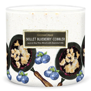 SKILLET BLUEBERRY COBBLER Large 3-Wick Candle by Goose Creek Candle Company