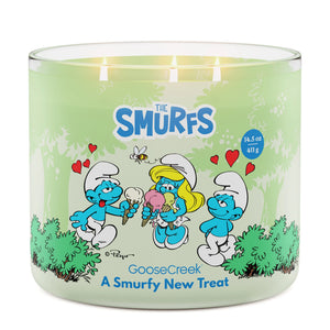 A SMURFY NEW TREAT Large Jar 3-Wick Candle - Goose Creek (Smurf Collection)