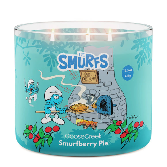 SMURFBERRY PIE Large Jar 3-Wick Candle - Goose Creek Candle (A Smurfs Collection)