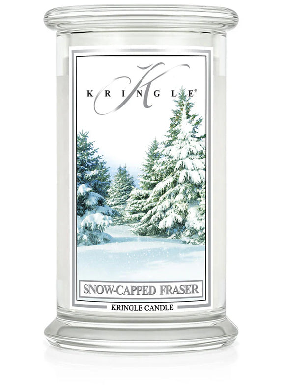 SNOW-CAPPED FRASER Large jar Candle by Kringle Candle Company