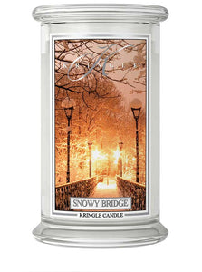 SNOWY BRIDGE Large Jar Candle by Kringle Candle Company