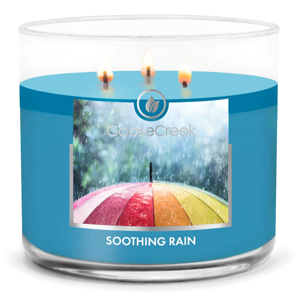 SOOTHING RAIN Large 3-Wick Jar Candle by Goose Creek Candle Co.