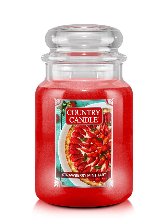 STRAWBERRY MINT TART Large Jar Candle from Kringle Candle Company's Country Candle Collection