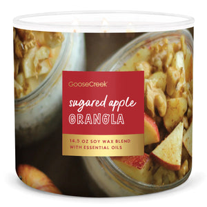 SUGARED APPLE GRANOLA Large 3-Wick Jar Candle by Goose Creek Candle Company