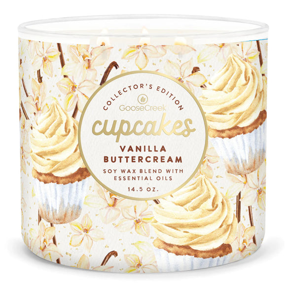 VANILLA BUTTERCREAM CUPCAKE Large 3-Wick Candle by Goose Creek Candle Company