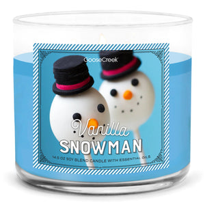 VANILLA SNOWMAN Large 3-Wick Jar Candle by Goose Creek Candle Company