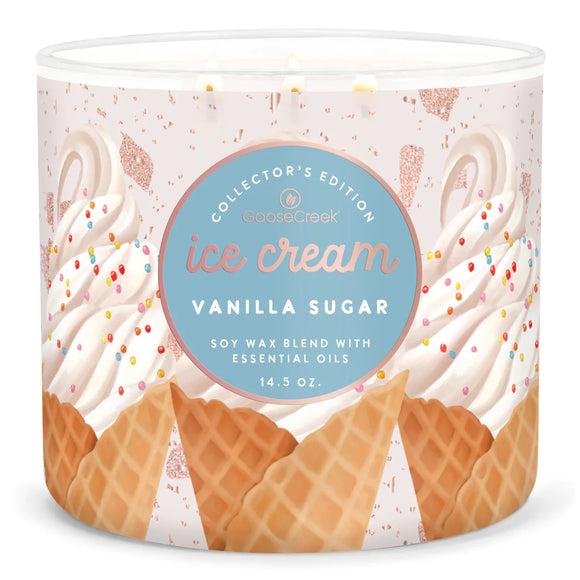 VANILLA SUGAR ICE CREAM Large Jar Candle by Goose Creek Candle Company