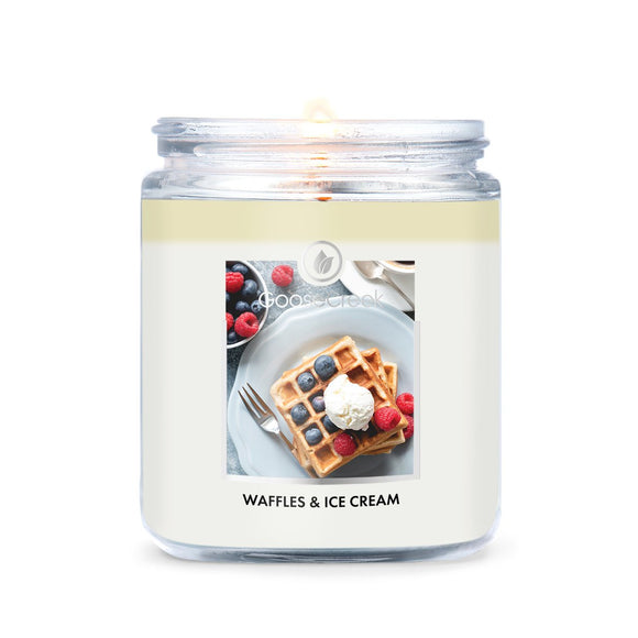 WAFFLES & ICE CREAM Small Jar Candle by Goose Creek Candle Company