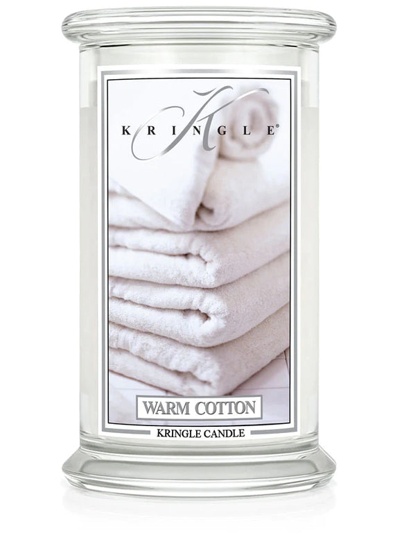 WARM COTTON Large Jar Candle by Kringle Candle Company