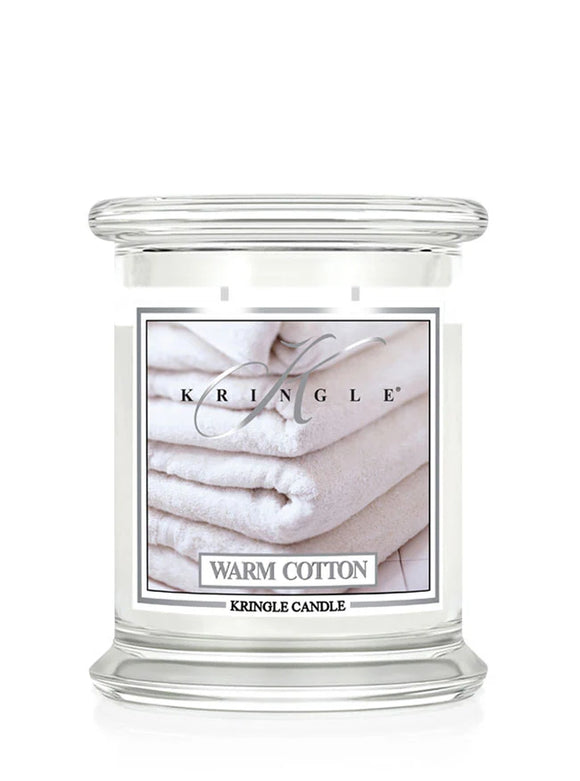 WARM COTTON Medium Jar Candle by Kringle Candle Company