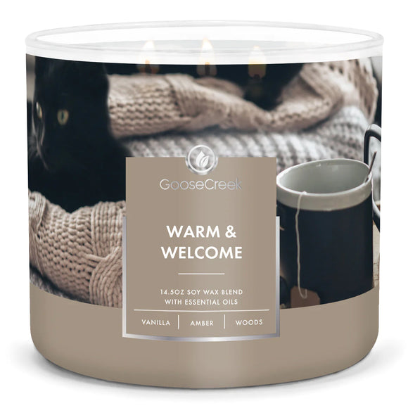 WARM & WELCOME Large 3-Wick Jar Candle by Goose Creek Candle Company