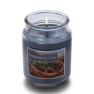 PEPPERED OAK Medium Jar Candle by Everyday Escapes