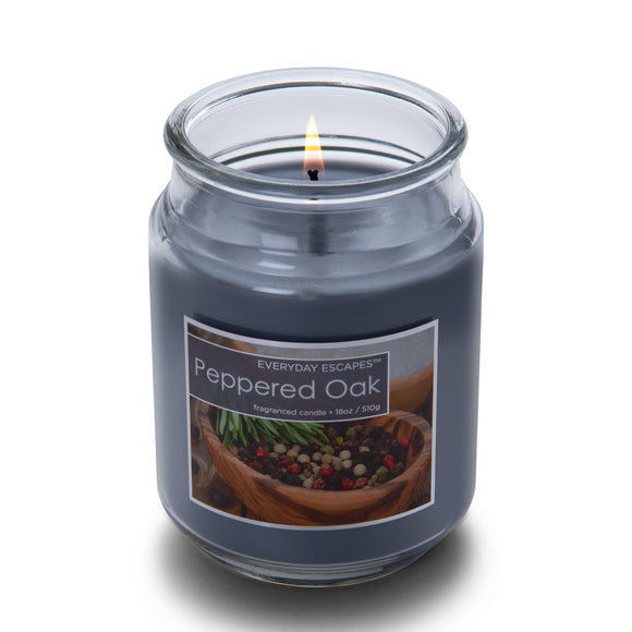 PEPPERED OAK Medium Jar Candle by Everyday Escapes