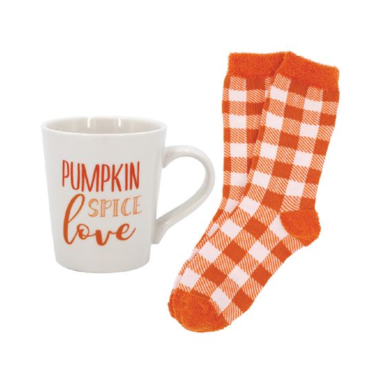 12 oz. PUMPKIN SPICE MUG AND SOCK SET Coffee Mug