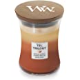 APPLE BASKET SPICES BLACKBERRY PUMPKIN BUTTER 9.7 oz Medium Hourglass Jar Candle from WoodWick's Trilogy Autumn Harvest Collection