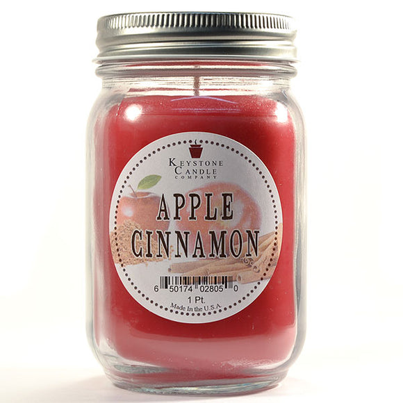 APPLE CINNAMON Large Mason Jar Candle by Keystone Candle Company