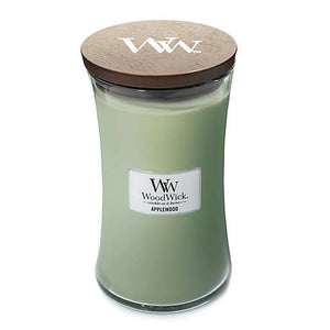 APPLEWOOD Large Hourglass Jar Candle by WoodWick Candle