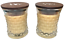 AT THE BEACH 4.8 oz Hobnail Glass Small Hourglass Jar (2) Candle Set from WoodWick's