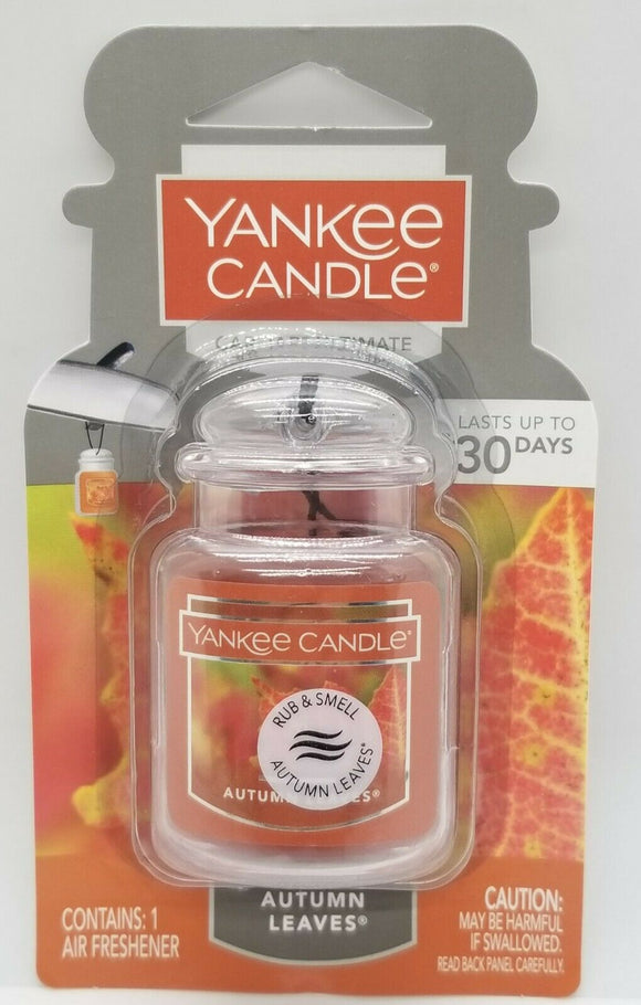 AUTUMN LEAVES .96 oz Car Jar Ultimate Freshener by Yankee Candle