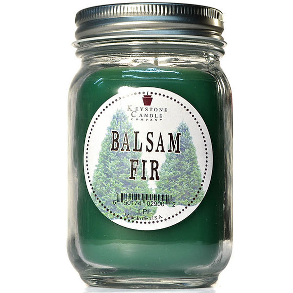 BALSAM FIR Large Mason Jar Candle by Keystone Candle Company