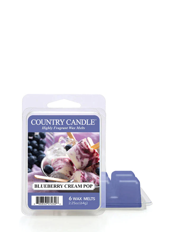 BLUEBERRY CREAM POP 6-Piece Wax Melts from Kringle Candle Company's Country Candle Collection