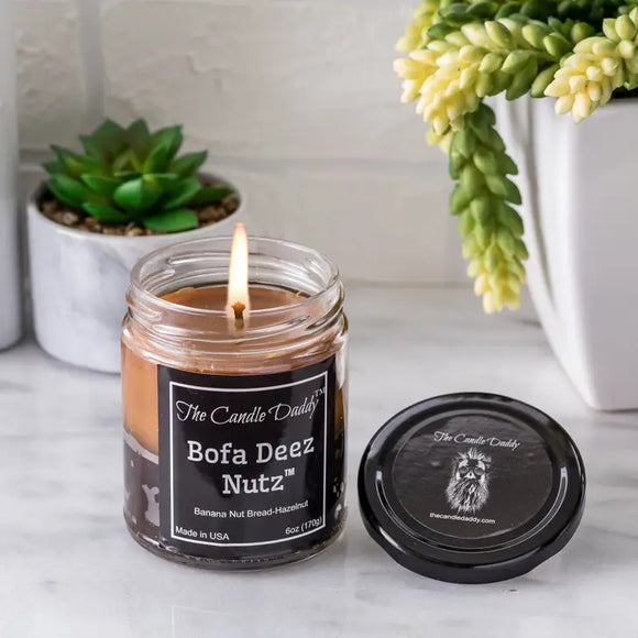 bofa deez nutz (banana nut bread and hazelnut vanilla) 6 oz small jar candle