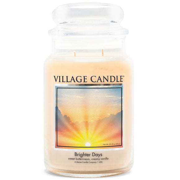 BRIGHTER DAYS Large Jar Candle by Village Candle