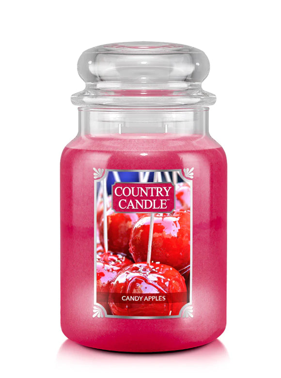 CANDY APPLE 24 oz Large Jar Candle from Kringle Candle Company's Country Candle Collection