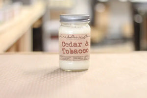 CEDAR & TOBACCO  16 oz Large Jar Candle