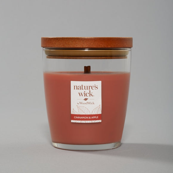 CINNAMON & APPLE Medium Jar Candle from WoowWick's Nature's Wick Collection