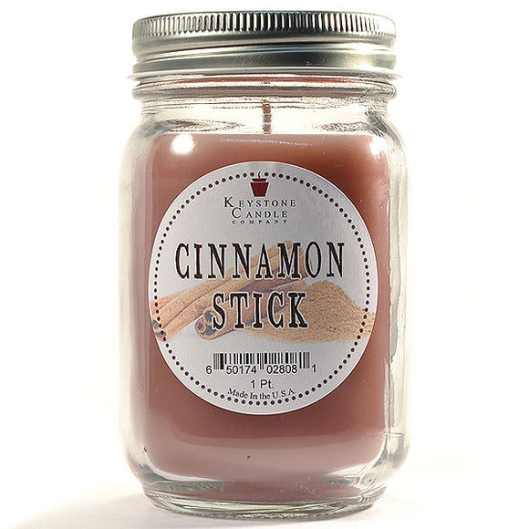 CINNAMON STICK Large Mason Jar Candle by Keystone Candle Company