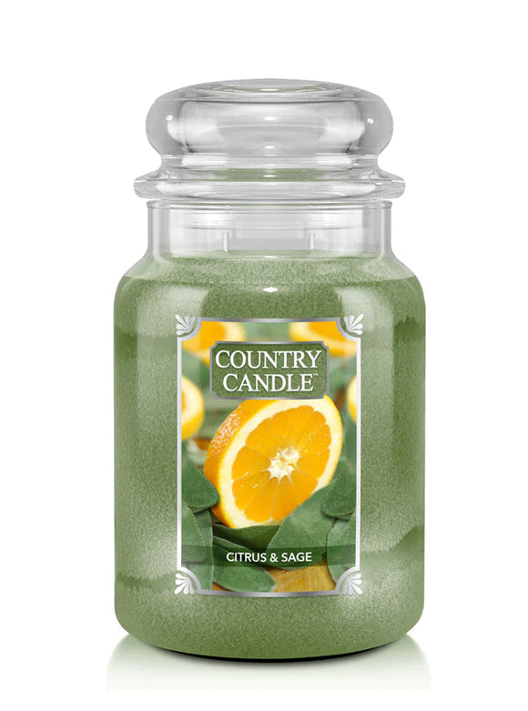 CITRUS & SAGE Large Jar Candle from Kringle Candle Company's Country Candle Collection